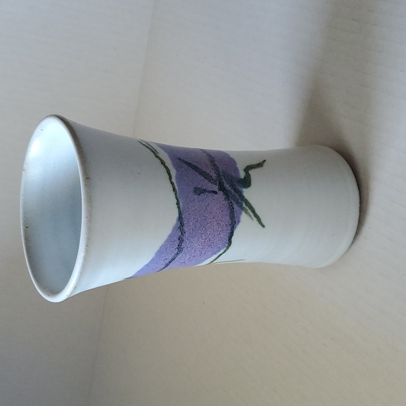 Glazed Stoneware Flower Vase Signed by RHW - Picture 3 of 10